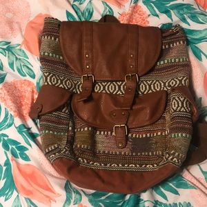 Tribal Print Target Backpack